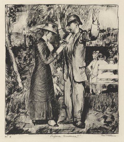 "Gør jer klar, Amerika!" af George Bellows