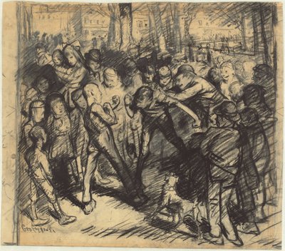 Street Fight [recto] af George Bellows