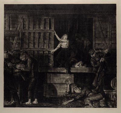 Krigsserien:  De ubrugelige vender tilbage af George Bellows