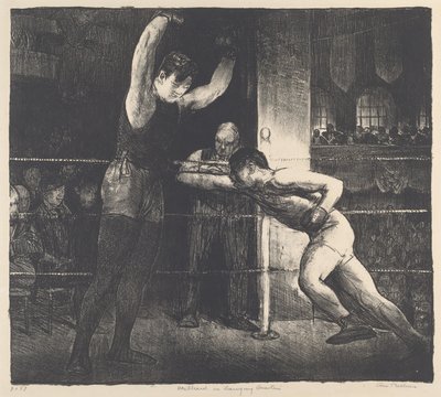 Willard i træningskvarteret af George Bellows