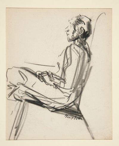 Siddende mand af George Benjamin Luks