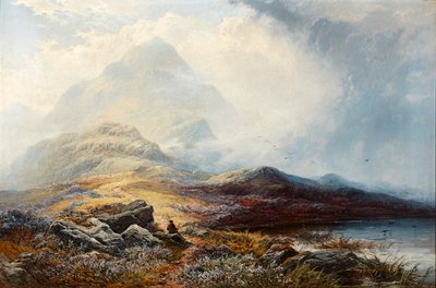 Grampian Hills Storm Clearing Off (olie på lærred) af George Blackie Sticks