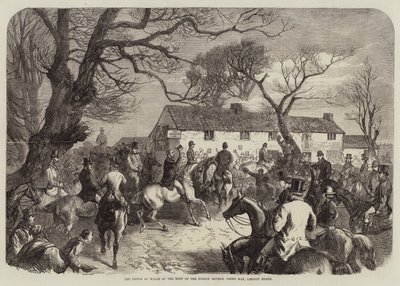 Prinsen af Wales ved mødet med Burton Hounds, Green Man, Lincoln Heath af George Bouverie Goddard