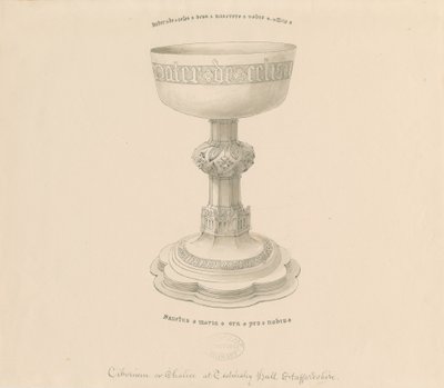 Teddesley Park - Chalice: pentegning, nd [?1800-tallet] (tegning) af George Buckler