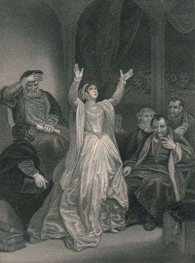 Fordømmelse af Anne Boleyn, midten af det 19. århundrede. af George C. Finden