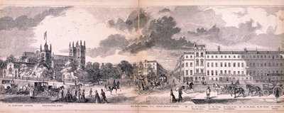 Panorama over London, 1849 af George C Leighton