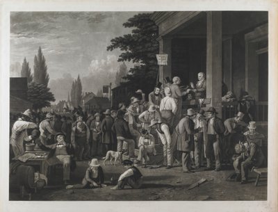 Bevis 17 fra "Amtsvalget" af George Caleb Bingham
