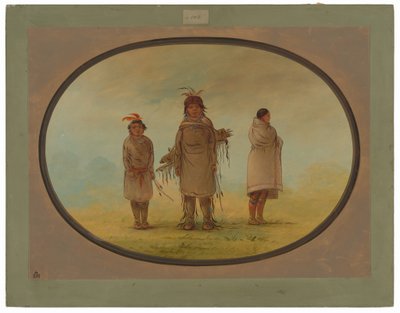 En stenkriger, hans kone og en dreng af George Catlin