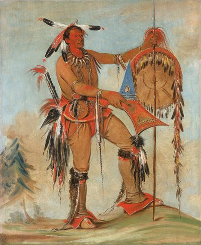 Ah-móu-a, Hvalen, en af Kee-o-kúks vigtigste krigere af George Catlin