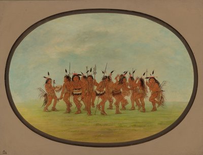 Underholdende dans - Sioux, 18611869. af George Catlin