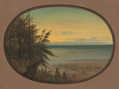 En indisk stige - Nayas-indianere, 18551869. af George Catlin