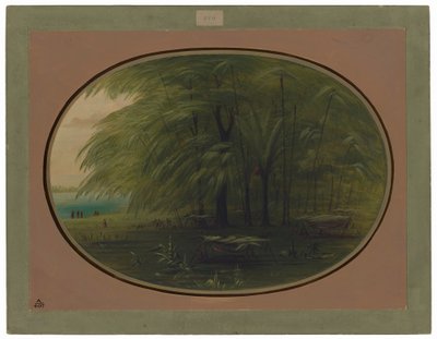 En indisk landsby - Amazonas kyst af George Catlin