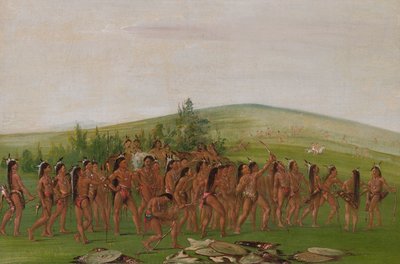 Mandanernes bueskydning af George Catlin