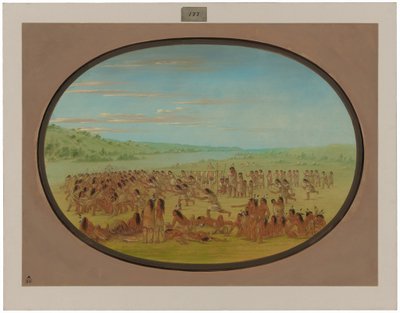 Kvindernes boldspil - Sioux af George Catlin