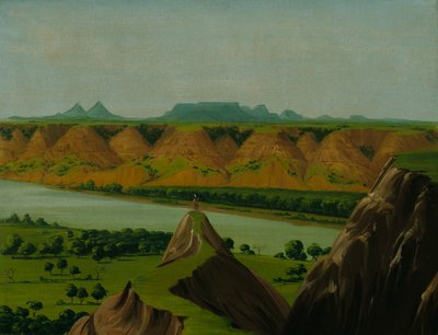 Big Bend på Upper Missouri, 1900 miles over St. Louis af George Catlin