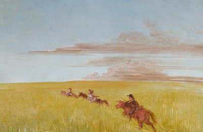 Bogard, Batiste, and I, Traveling through a Missouri Bottom, 1837-1839. af George Catlin