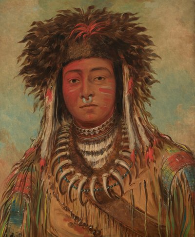 Drenghøvding - Ojibwe af George Catlin