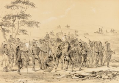Braves skyder med pile - en konkurrence - nr. 24 af George Catlin