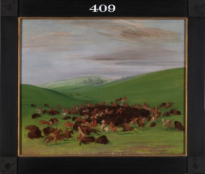 Buffalo Chase, en omringning af Hidatsa af George Catlin