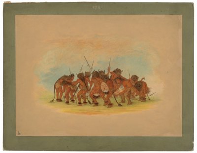 Buffalo Dance - Mandan af George Catlin