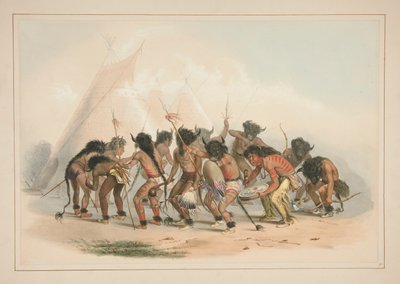 Buffalo Dance, pl. 8 fra North American Indian Portfolio af George Catlin