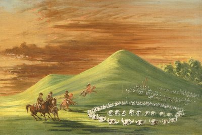 Butte de Mort, Sioux-begravelsesplads, Øvre Missouri af George Catlin