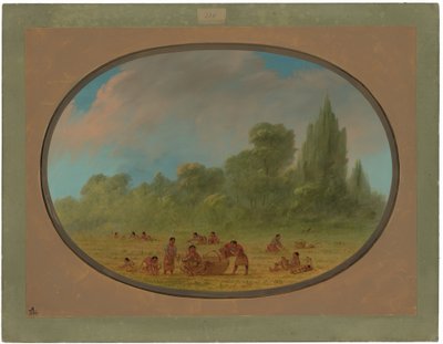 Caddo-indianere samler vilde jordbær af George Catlin