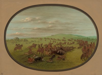Camanchees Moving, 18611869. af George Catlin