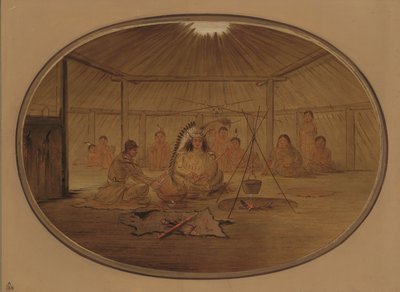 Catlin festet af Mandan-høvdingen, 18611869. af George Catlin