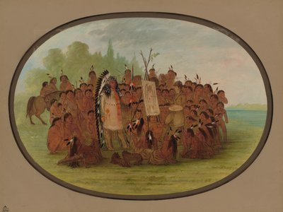 Catlin maler portrættet af Mah-to-toh-pa - Mandan, 18611869. af George Catlin