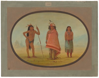 Cochimtee-høvding, hans kone og en kriger af George Catlin