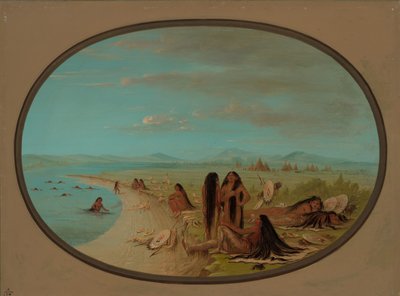 Kragekrigere bader, 18611869. af George Catlin