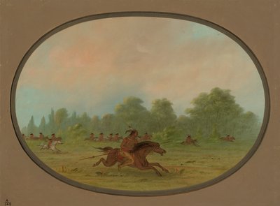 Defile of a Comanche War Party, 18611869. af George Catlin