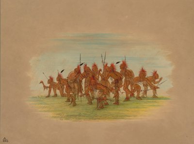 Discovery Dance - Saukie, 1861. af George Catlin