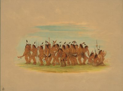 Hundedans - Sioux, 1861. af George Catlin