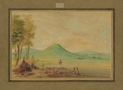 Ekspedition slået lejr på en Texas Prairie, april 1686, 1847-48 af George Catlin