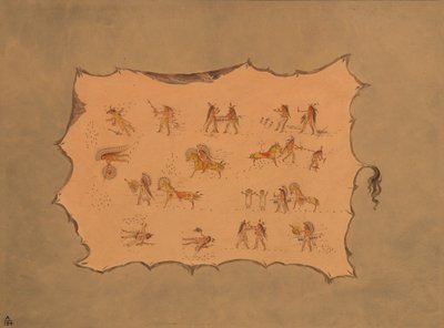 Faksimile af kappen af Mah-to-toh-pa - Mandan, 18611869. af George Catlin