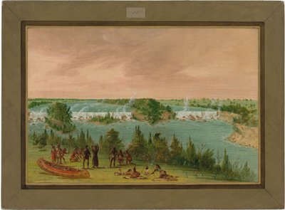 Fader Hennepin og ledsagere ved St. Anthony-vandfaldene. 1. maj 1680 af George Catlin
