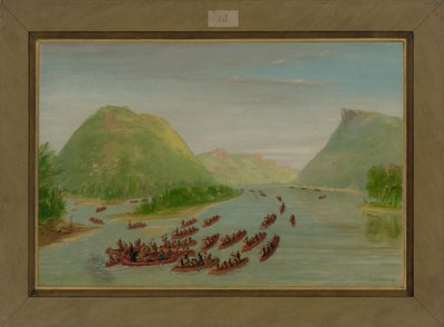 Fader Hennepin og to ledsagere blev taget til fanger af Siouxerne, april 1680, 1847-48 af George Catlin