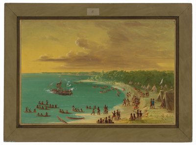 Første sejlads af Griffin på Lake Erie. 7. august 1679 af George Catlin