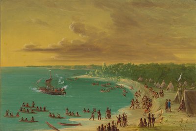 Første sejlads af Griffin på Lake Erie. 7. august 1679, 18471848. af George Catlin