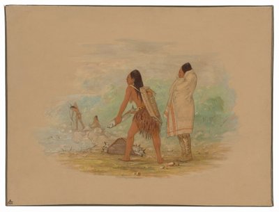 Fladhoved indianere af George Catlin