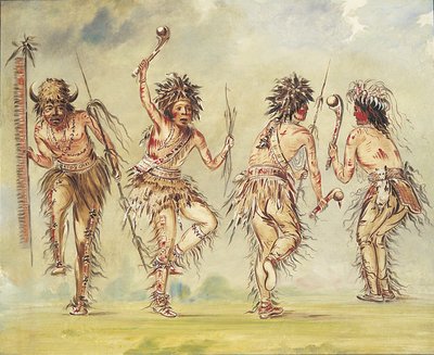 Fire dansere af George Catlin