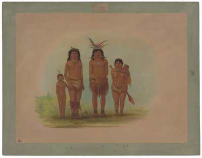 Fire Sepibo-indianere af George Catlin