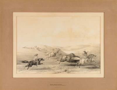 Indianere på bøffeljagt - nr. 29 af George Catlin