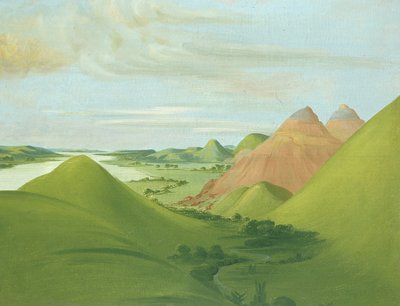Iron Bluff, 1200 kilometer over St. Louis af George Catlin