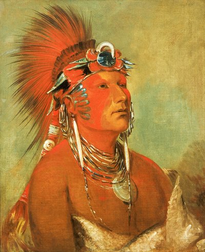 Jee-hé-o-hó-shah, Cannot Be Thrown Down, a Warrior, 1832. af George Catlin