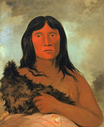 Kay-ée-qua-da-kúm-ee-gísh-kum, Han, der prøver jorden med sin fod af George Catlin