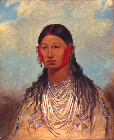 Koon-za-ya-me, kvindelig krigsørn af George Catlin