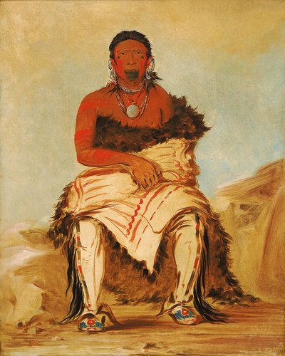 Lá-shah-le-stáw-hix, menneskehøvding, en republikansk pawnee af George Catlin